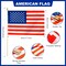 12 Pack US American Stick Flags Small 12x18 Inch USA Hand Held Flags with 24 Inch Wooden Pole for Yard,July 4th,Veteran Party,Memorial Day, Independence Day Decoration